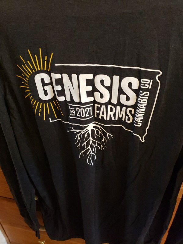 Genesis Cannibis Co Long Sleeve T Shirt Large Black