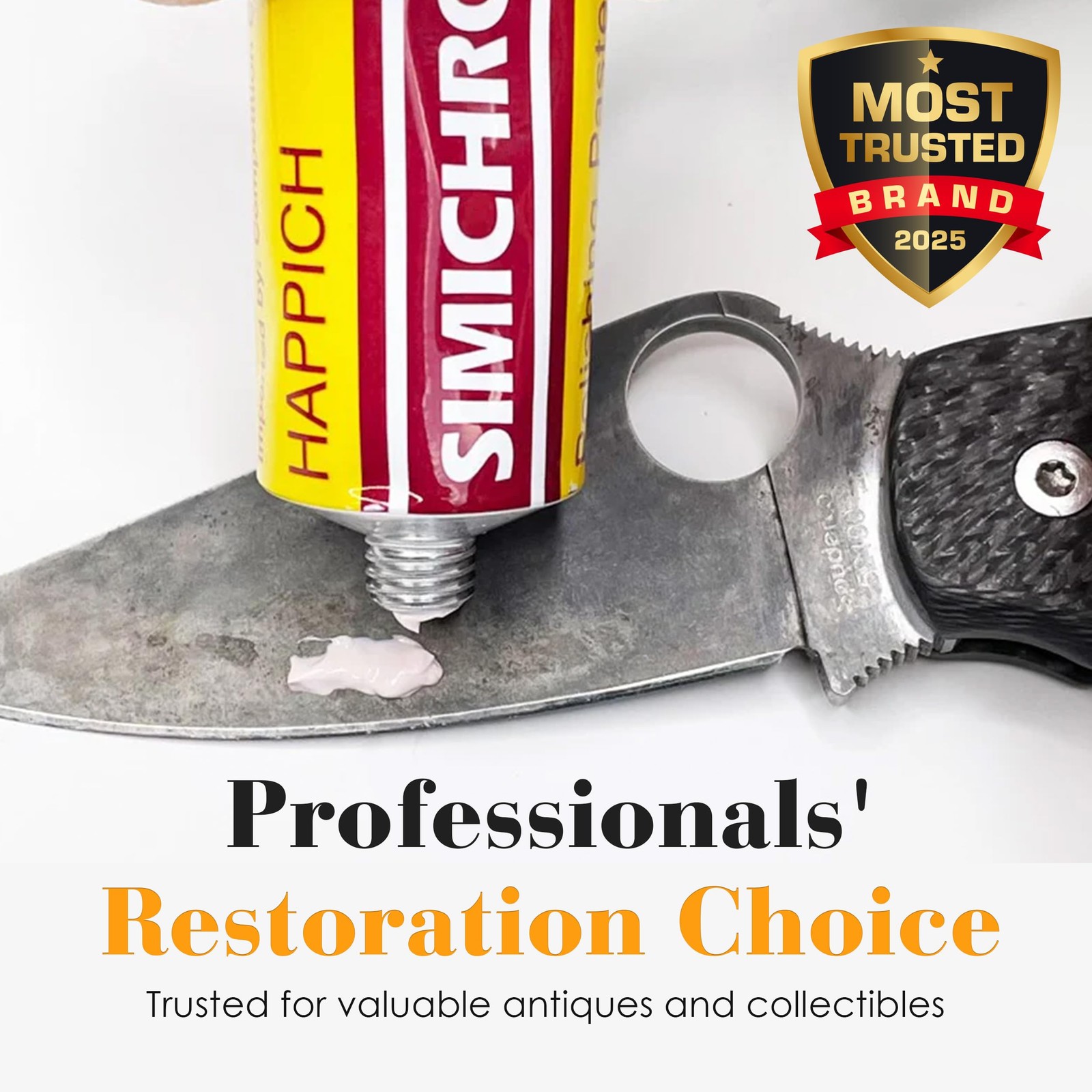 Simichrome All Metal Polish Tube with Polishing Cloth (Single)