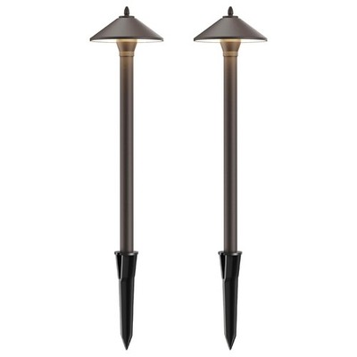 Low Voltage Outdoor Pathway Lights 2PK 10W 2700K 12V Landscape Lighting Kit
