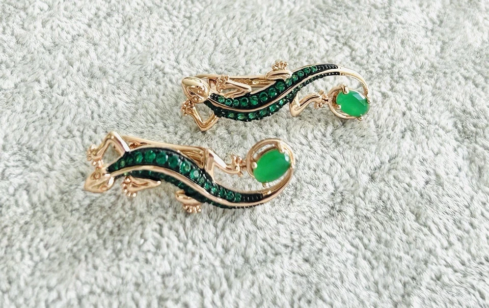 Pendientes Oro Rosa 585 Foto 2 de 4