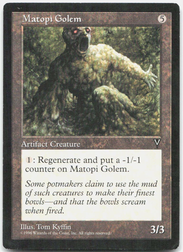 Matopi Golem Uncommon Visions Magic: The Gathering Moderately Played