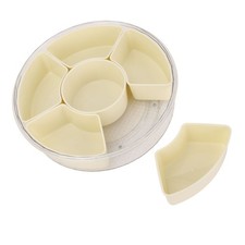 NEW Compact 360&deg; Rotating Divider Tray Sealed Snack Tray For Road Trips Picnics