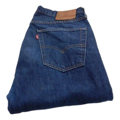 Levi Paket 501 Straight Jeans Big E Blau Taille 34 Bein 30 W34 L30 Button Fly (Q9384