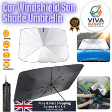 Car Windshield Sun Shade Umbrella &ndash; UV Protection Foldable Front Window Visor