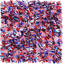 8 Pcs 52.5 Ft 4Th of July Garland Decorations 250Th Anniversary Patriotic Tinsel