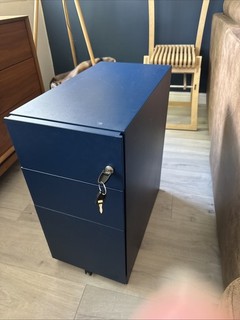 3 Drawer Lockable Under Desk Filing Cabinet Mobile Office Pedestal Storage Unit