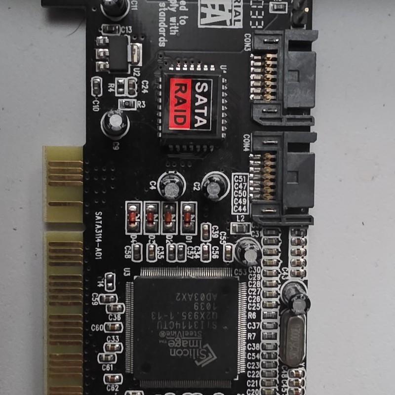 Syba SD-SATA-4P PCI 4-Port SATA I RAID Controller Card RAID 0/1