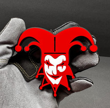 Joker Jester Badges Emblem Clown Redmblack 2 Badges Fender Angry Aggressive