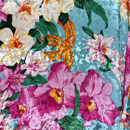 Abito vintage Ruth Norman Saks Fifth Avenue Petite colorato floreale caftano casa - Foto 11 di 15