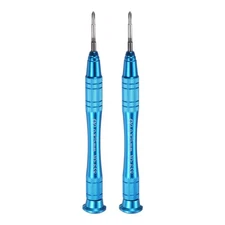 2pcs 2.0x25mm Precision Magnetic Phillips Screwdriver with Non-slip Handle, Blue