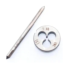 UNC 5 40 High Speed Steel Tap and Die Set for Carbon and Alloy Steel Processing