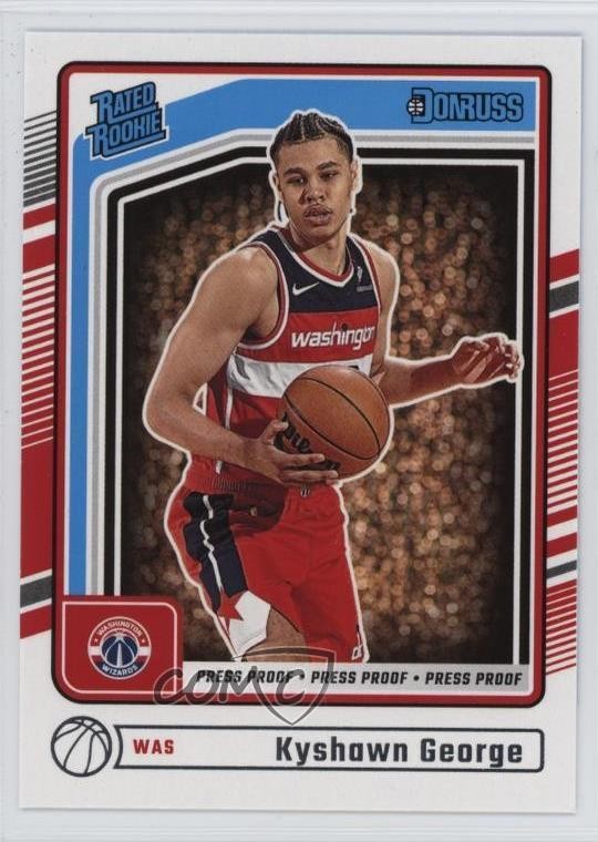 2024-25 Panini Donruss Rated Rookie Press Proof Silver Kyshawn George #225 1c3k