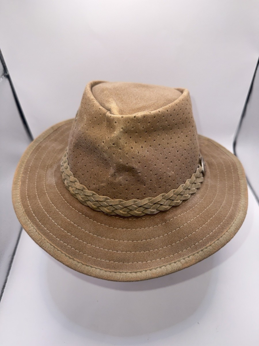 BROWN AUSSIE CHILLER BUSHIE PERFORATED HAT SIZE MEDIUM | eBay