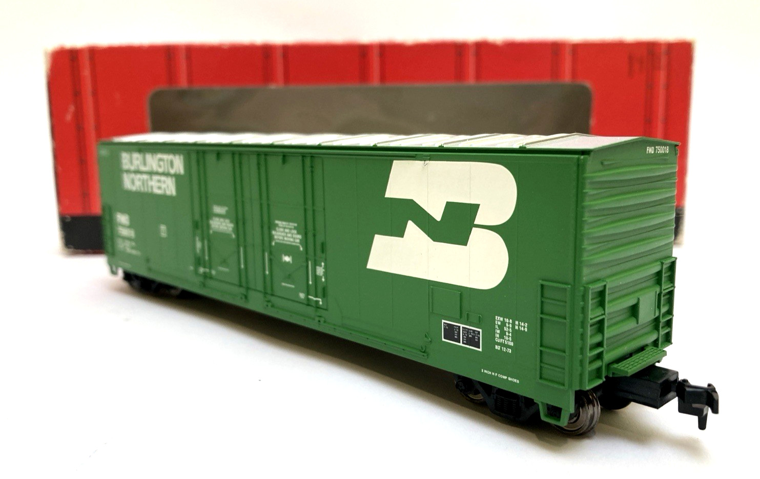 Atlas HO 1751-2 Burlington Northern Evans Double Plug Door Box Car #750018 NEW