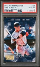 2017 Diamond Kings Aaron Judge Rookie Artist's Proof Gold /99 #138 PSA 10