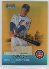 2010 Bowman Chrome Topps 100 Prospects Gold Refractor 7/50 Brett Jackson 0b5