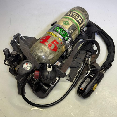 #ad Z@ MSA *PARTS ONLY* FireHawk M7 SCBA Air Pack W Tank Firefighter Gear AS IS $201.60