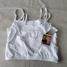 HANES 3-Pack Bralette Size L Women Cotton Spaghetti Strap White Bra Top
