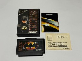 [FC] Batman Famicom software SUNSOFT Complete item with valuable postcard Good