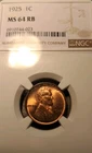 1925 Lincoln Wheat NGC MS 64