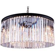 Elegant Lighting 1208D31MB/RC Sydney Pendant Matte Black