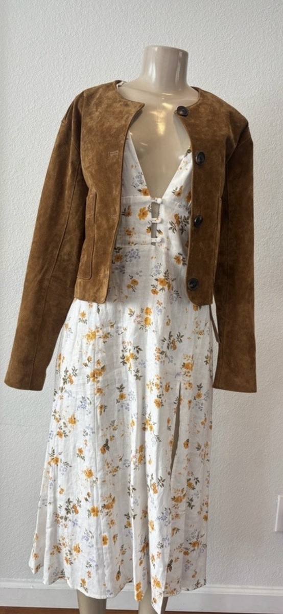 Reformation Maribel Floral Linen Midi Dress White Blue Yellow V-Neck Size 12 | eBay Reformation Maribel Floral Linen Midi Dress White Blue Yellow V-Neck Size 12 | eBay