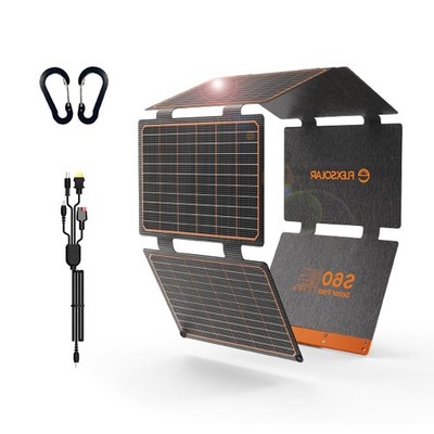60W Portable Solar Panels Chargers with PD3.0 USB-C,QC3.0 USB-A and DC Output...