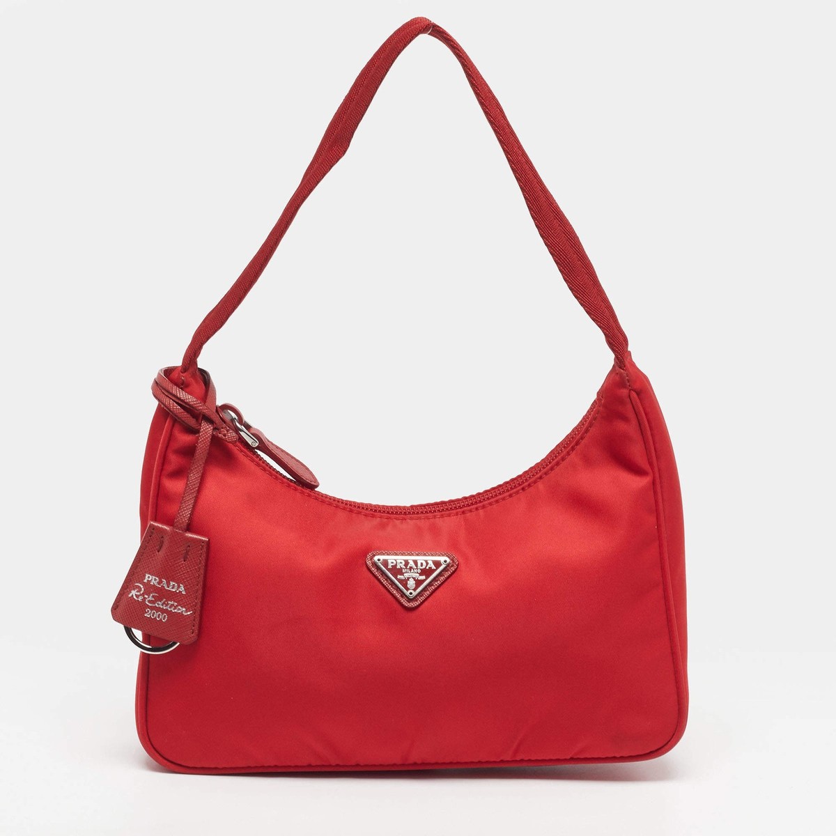 Prada ReEdition 2000 Red Nylon Shoulder Bag | eBay