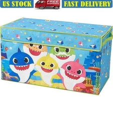 Baby Shark Collapsible Toy Storage Trunk Soft Polyester Kids Playroom Organizer