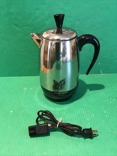 VTG Farberware Superfast Coffee Percolator #138B Electric 2-8 Cup Made In USA