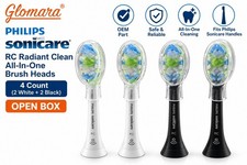Philips Sonicare OEM RC Radiant Clean All In One Brush Heads 4 Pack Black White