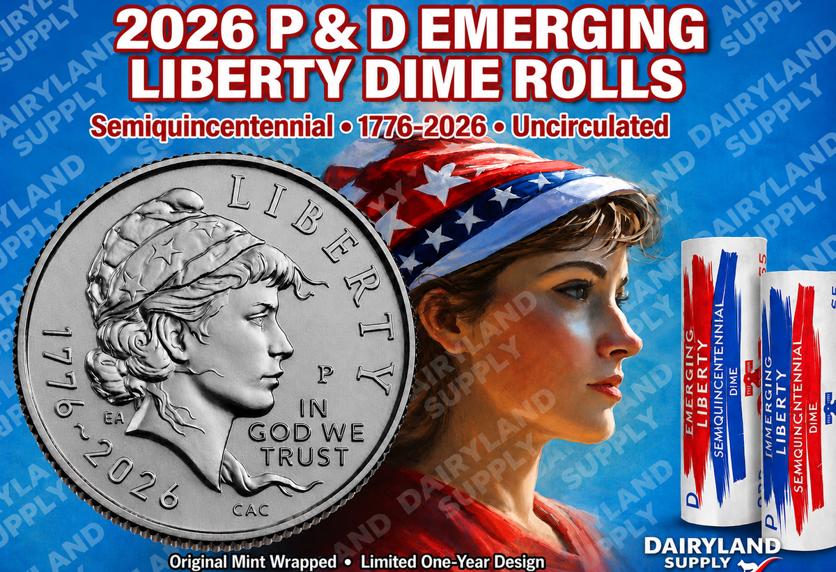 US MINT 2026 P&D Semiquincentennial Emerging Liberty Dime 2 Roll