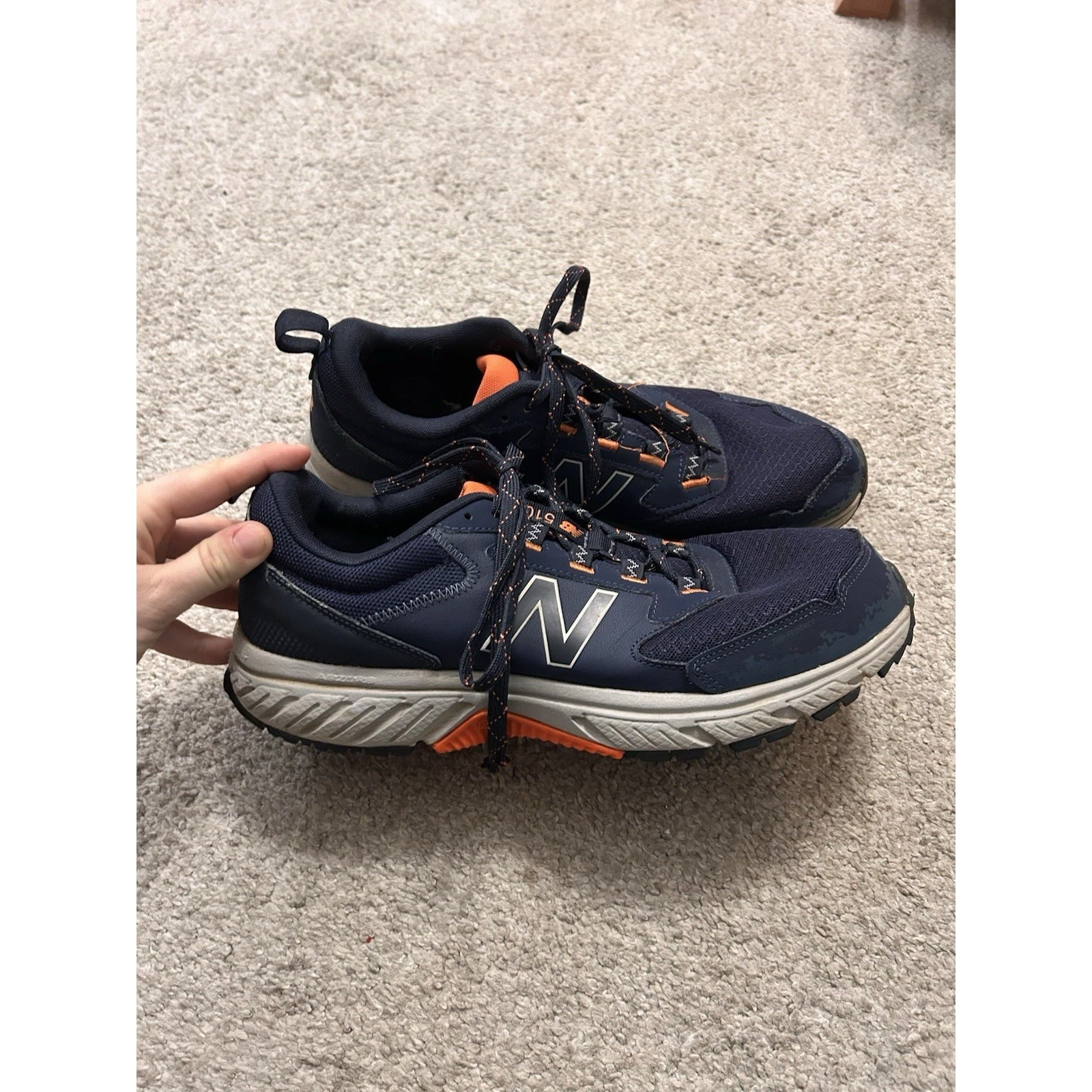New Balance 510 Trail Running Shoe Mens 11.5 MT510NS Blue Orange Athletic