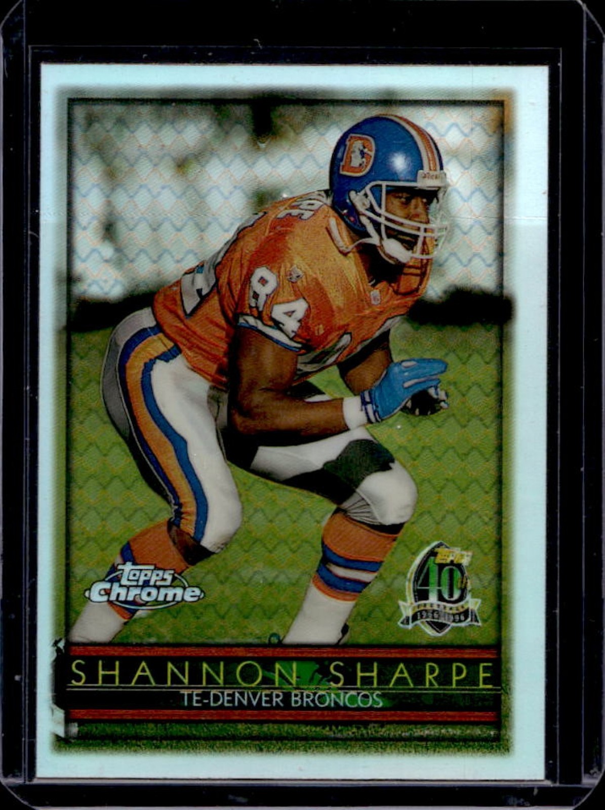 1996 Topps Chrome Shannon Sharpe Refractor #38 Broncos