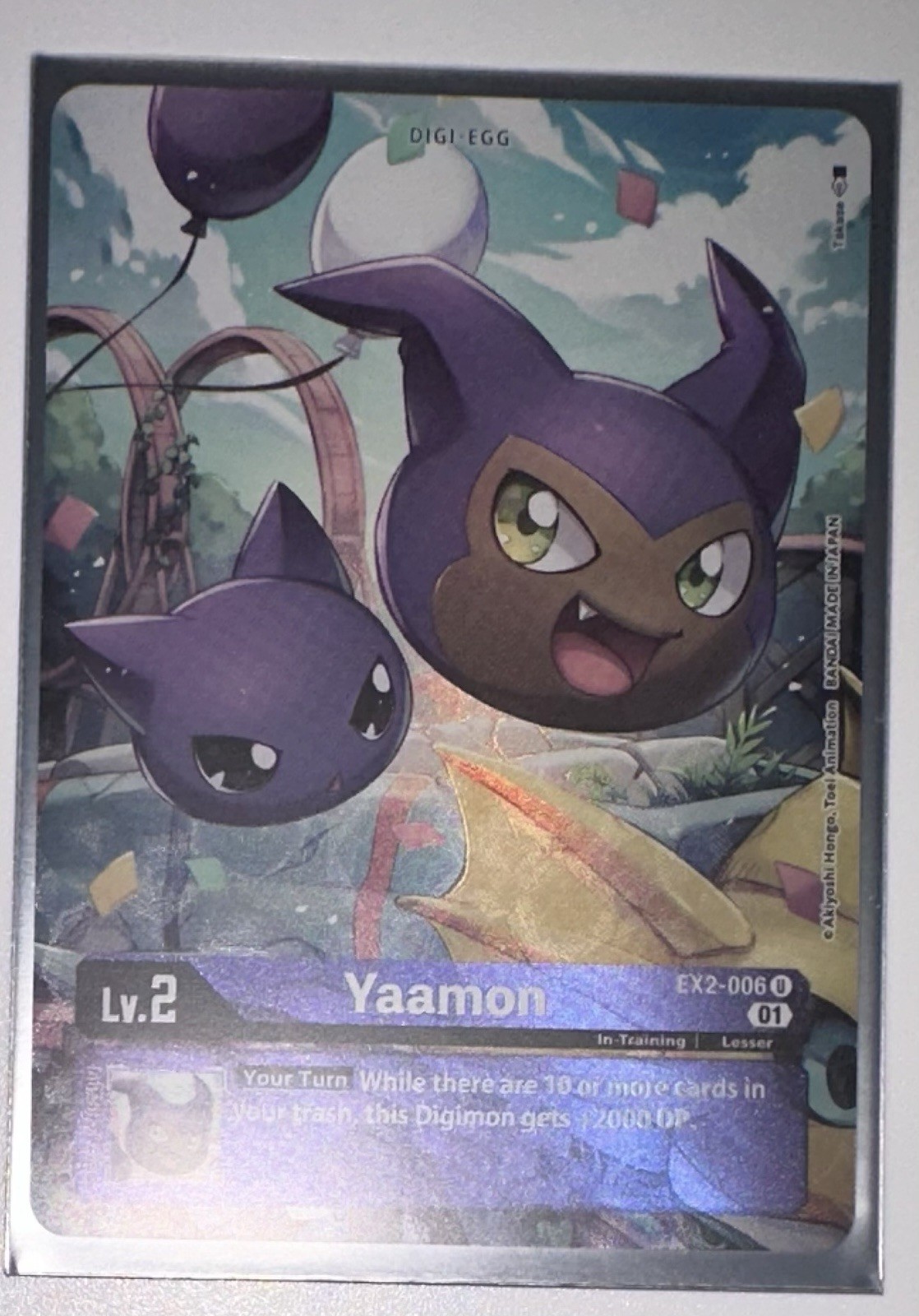 Bandai Digimon CCG Card Yaamon EX2-006 EX-02 Digital Hazard Uncommon Foil EN