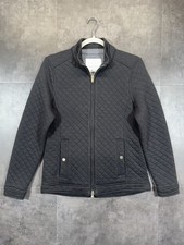 Fairway & Greene Ladies Puffer Golf Jacket Size M Black Double Zip