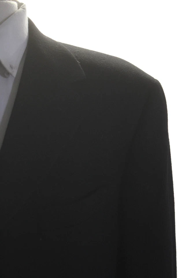 Tombolini 男式羊毛黑色三扣长袖西装外套 52R 码 — 第 2/4 张图片