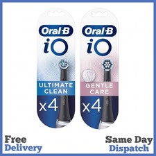 Oral B Toothbrush Heads iO Gentle Care Ultimate Clean Black - Pack of 4