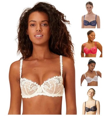 Simone Perele Wunsch BH Halbschale bestickt Bügel Damen Luxus Dessous 12B330