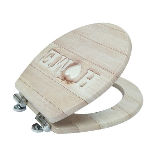 18" UNIVERSAL BATHROOM MDF WC TOILET SEAT NOVELTY EASY FIT +FITTINGS WOODEN W/C - Picture 394 of 456