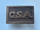 VINTAGE CIVIL WAR CONFEDERATE CSA BELT BUCKLE  EARLY REPRODUCTION