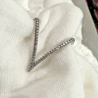 Designer Sterling Silver Vanki Moissanite Forefinger Pinky Ring
