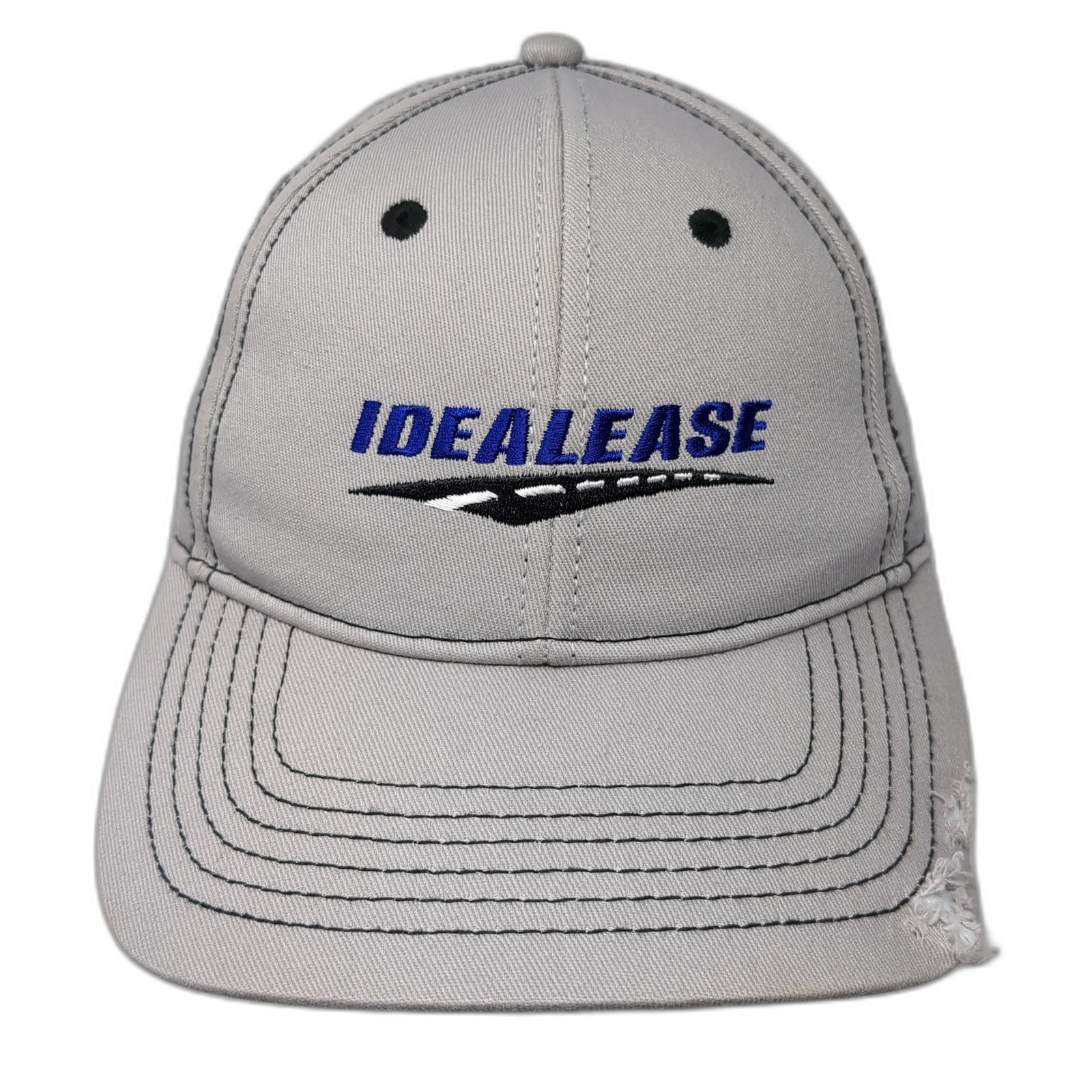 Idealease Strapback Hat Solid Gray One Size Embro… - image 1