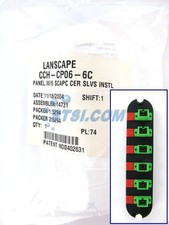 Corning CCH-CP06-6C Panel, 6 SC Simplex OS2 Singlemode Green APC Adapters STSI