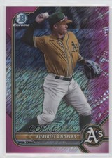 2022 Bowman Chrome Prospects Fuchsia Shimmer Refractor /199 Euribiel Angeles 0c6