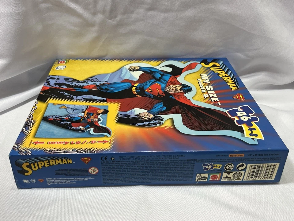 "Rompecabezas Superman My Size XL 2005 Mattel DC NUEVO sellado de fábrica 3 pies 36""" Foto 4 de 4