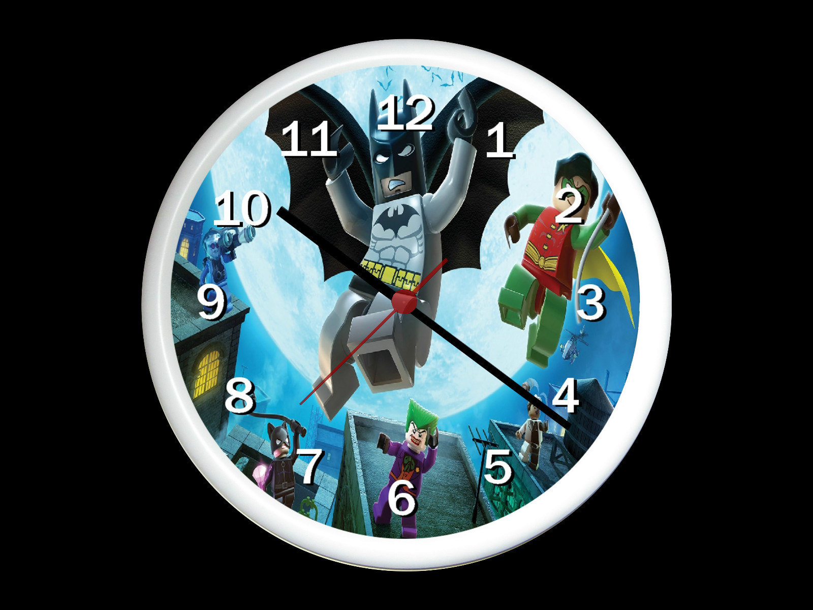 Lego Batman Wall Clock Can Be Personalised Ebay