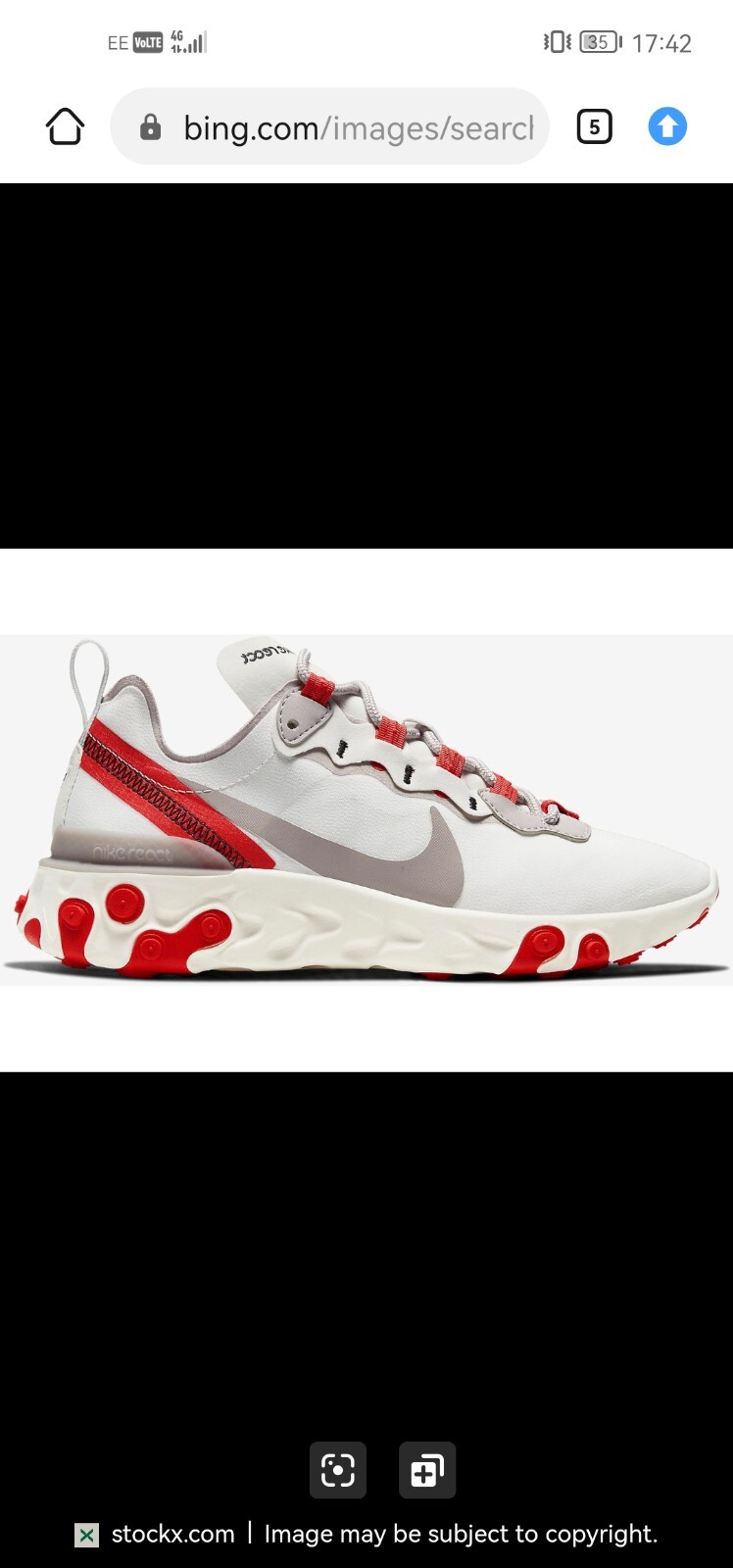 New rare 2020 nike react element sail phantom university Red trainers size 6.5