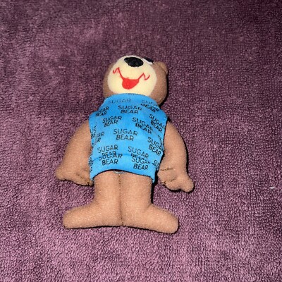 Sugar Bear Vintage Cereal Miniature Plush Figure With Blue Shirt
