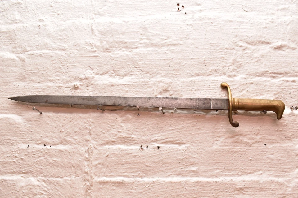 Antiguo cuchillo de artillería Bowie espada corta prusiano imperial alemán 24" Foto 2 de 4